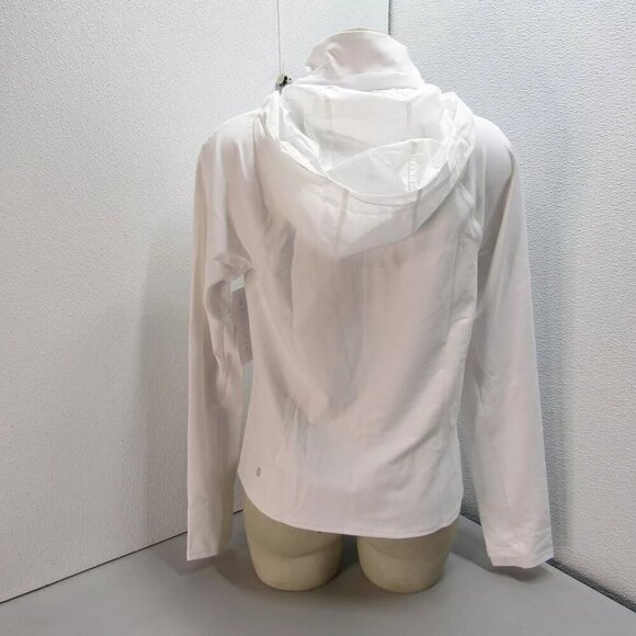 NEW ATHLETA Womens Interval Workout Hooded Jacket White Size L - Picture 6 of 12
